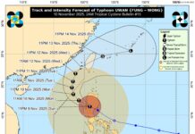 Typhoon Uwan Weakens, Moves Over La Union; Several Areas Still Under Signal No. 4