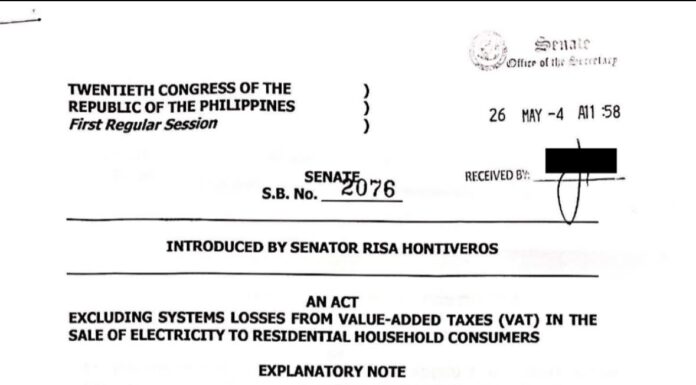 Hontiveros moves to amend Tax Code, exempting systems loss from VAT amid rising utility costs