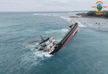 Cargo ship beaching triggers oil spill response along Badoc shoreline